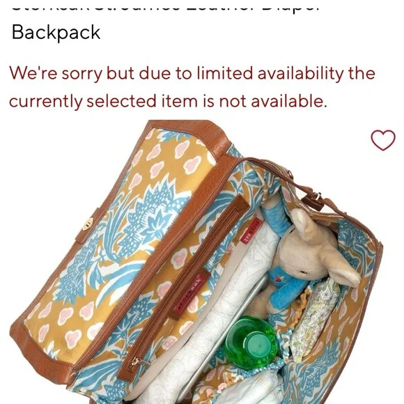 Storksac St. James leather diaper backpack - Picture 7 of 11